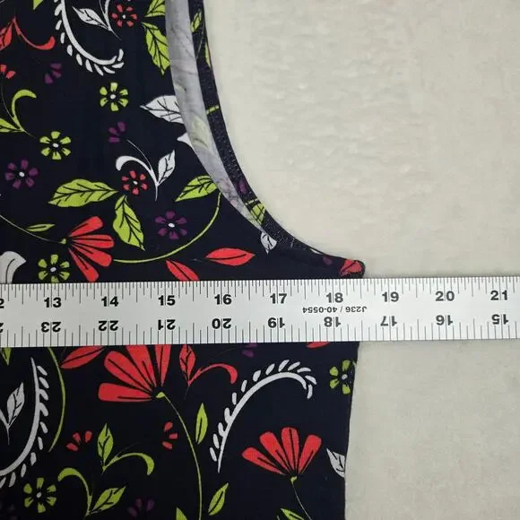 Jones New York Floral Sleeveless Top Womens Size Medium Button detail 0669 - Picture 6 of 8